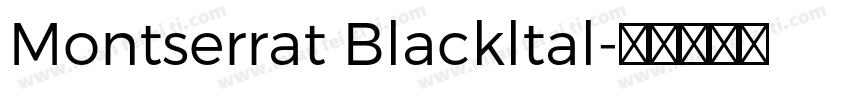 Montserrat Blackltal字体转换